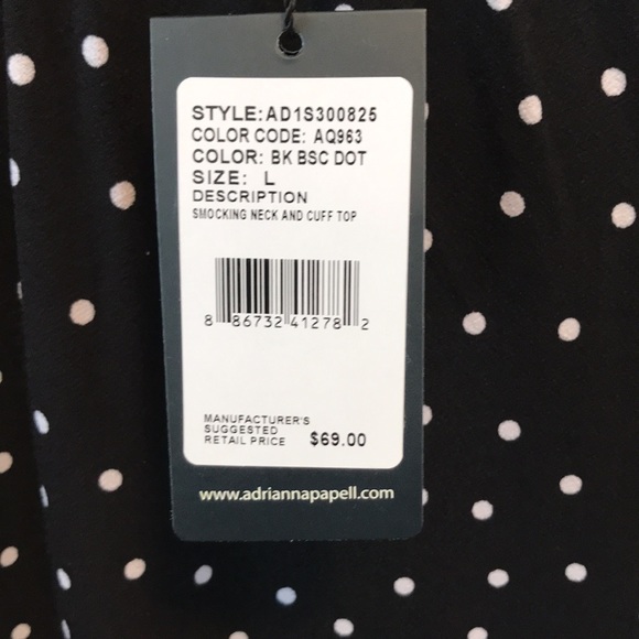 Adrianna Papell blouse, size large, NWT - Picture 4 of 10